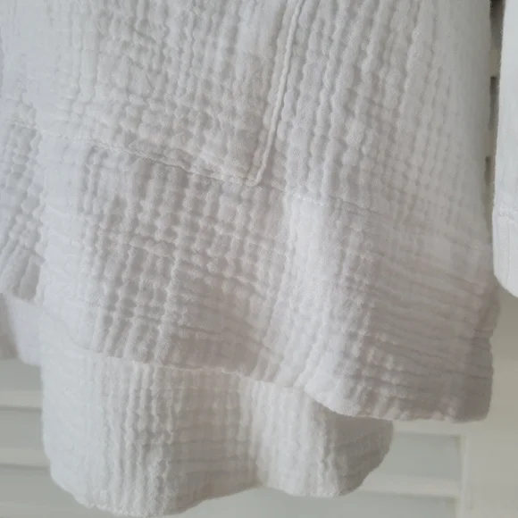 J jill- pure jill cotton-Gauze hooded jacket. - Picture 7 of 11